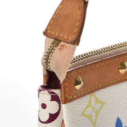 Louis Vuitton Monogram Multicolor Pochette Accessories White 10 of 12