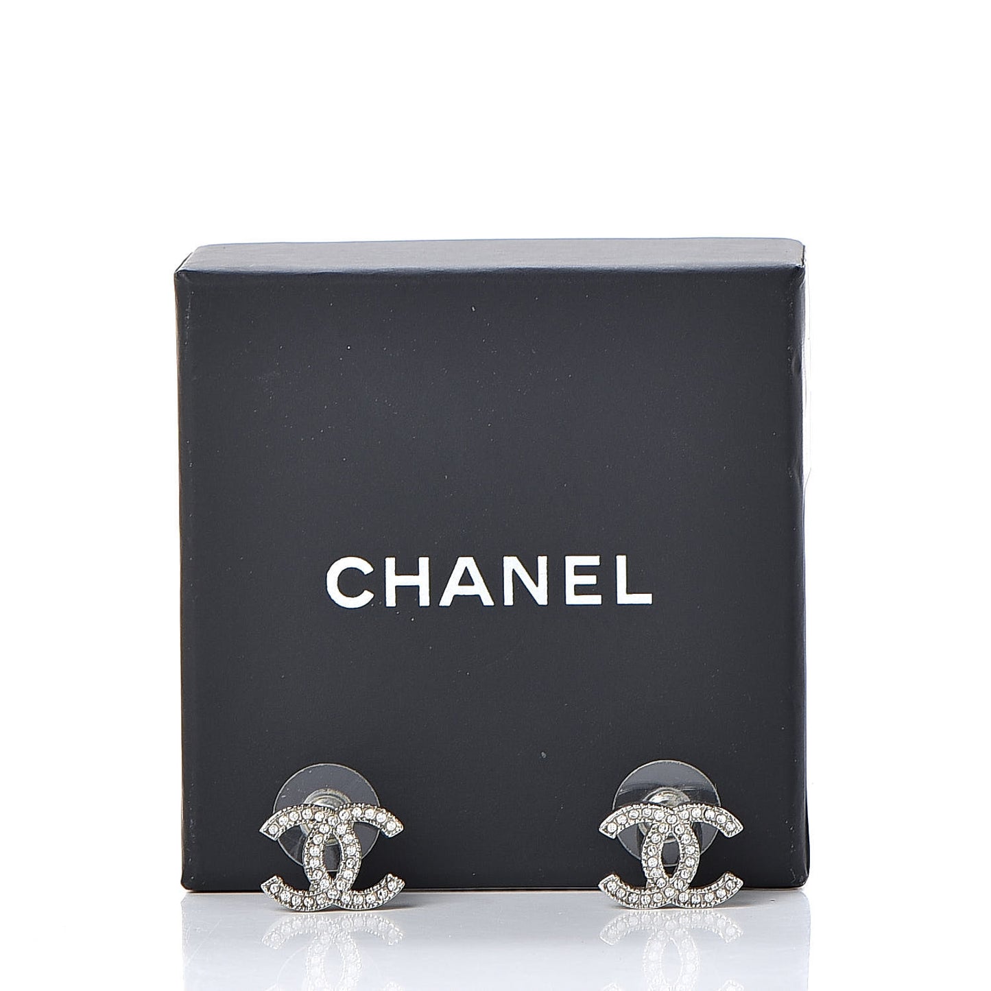 Crystal CC Earrings Silver