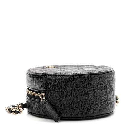 Chanel Caviar Quilted Round Clutch With Chain Black 4 of 10