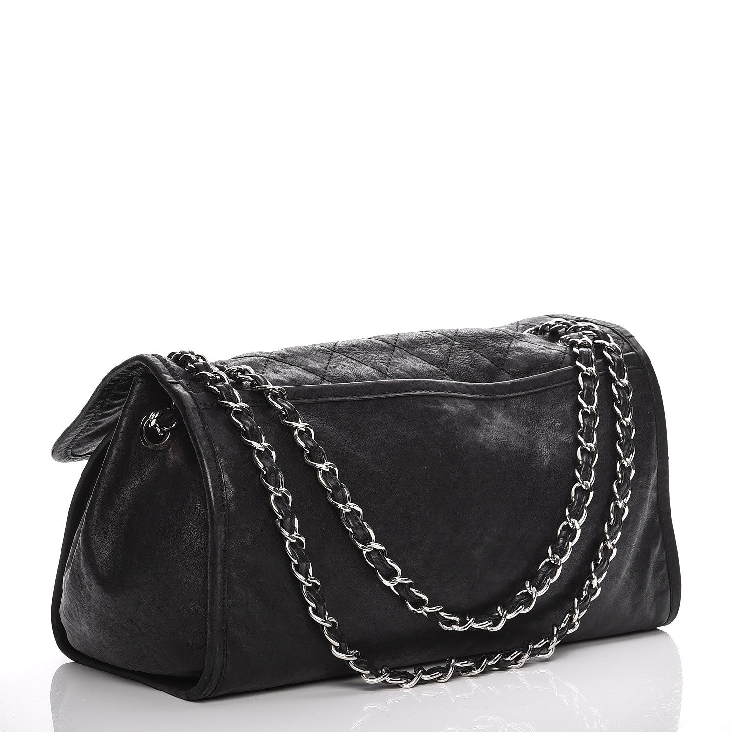 Chanel Calfskin Quilted Large Natural Beauty Flap Black 3 of 12
