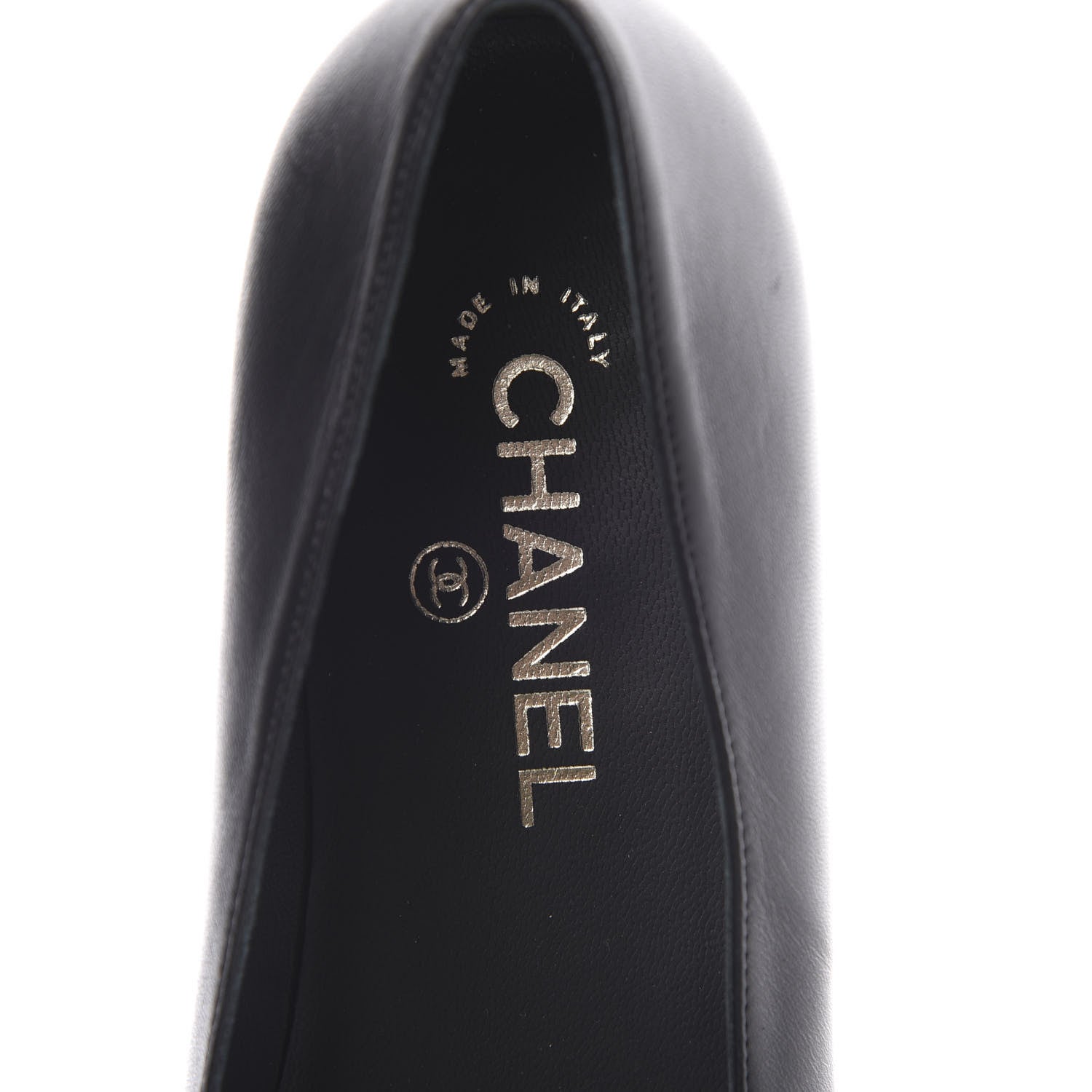 Chanel Lambskin CC Ballerina Flats 39 Black Beige 10 of 15