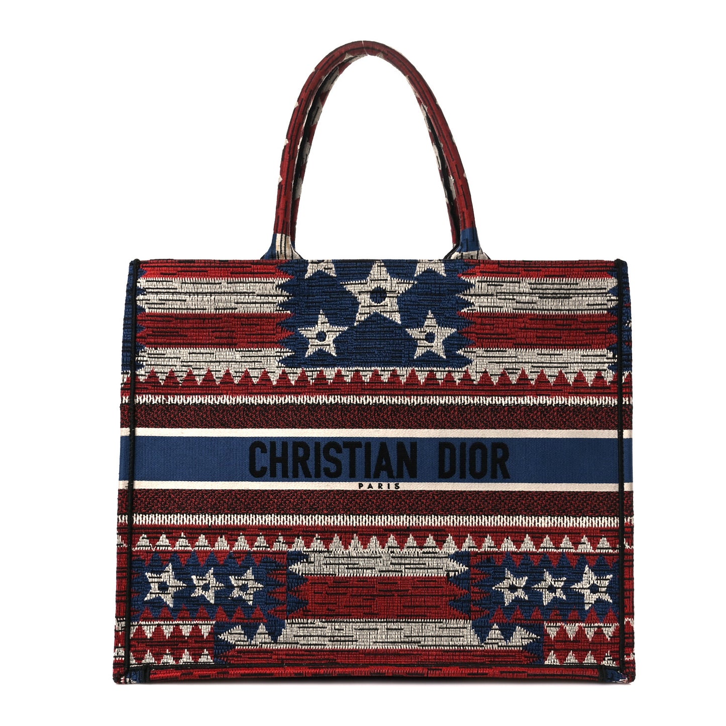Canvas Embroidered Large Exclusive US Book Tote Multicolor