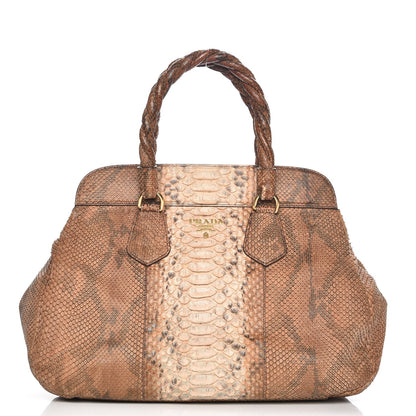 Prada Python Top Handle Frame Bag Naturale 1 of 8
