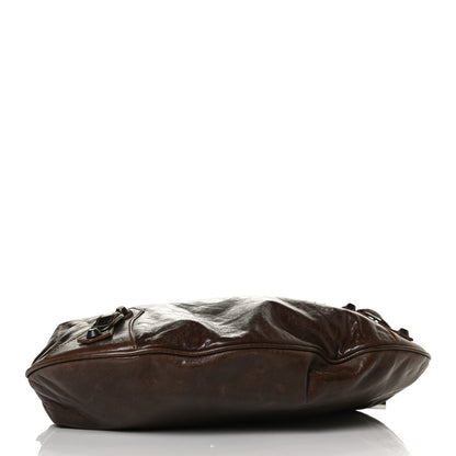 Balenciaga Chevre Classic Hardware Oval Clutch Truffle 6 of 25