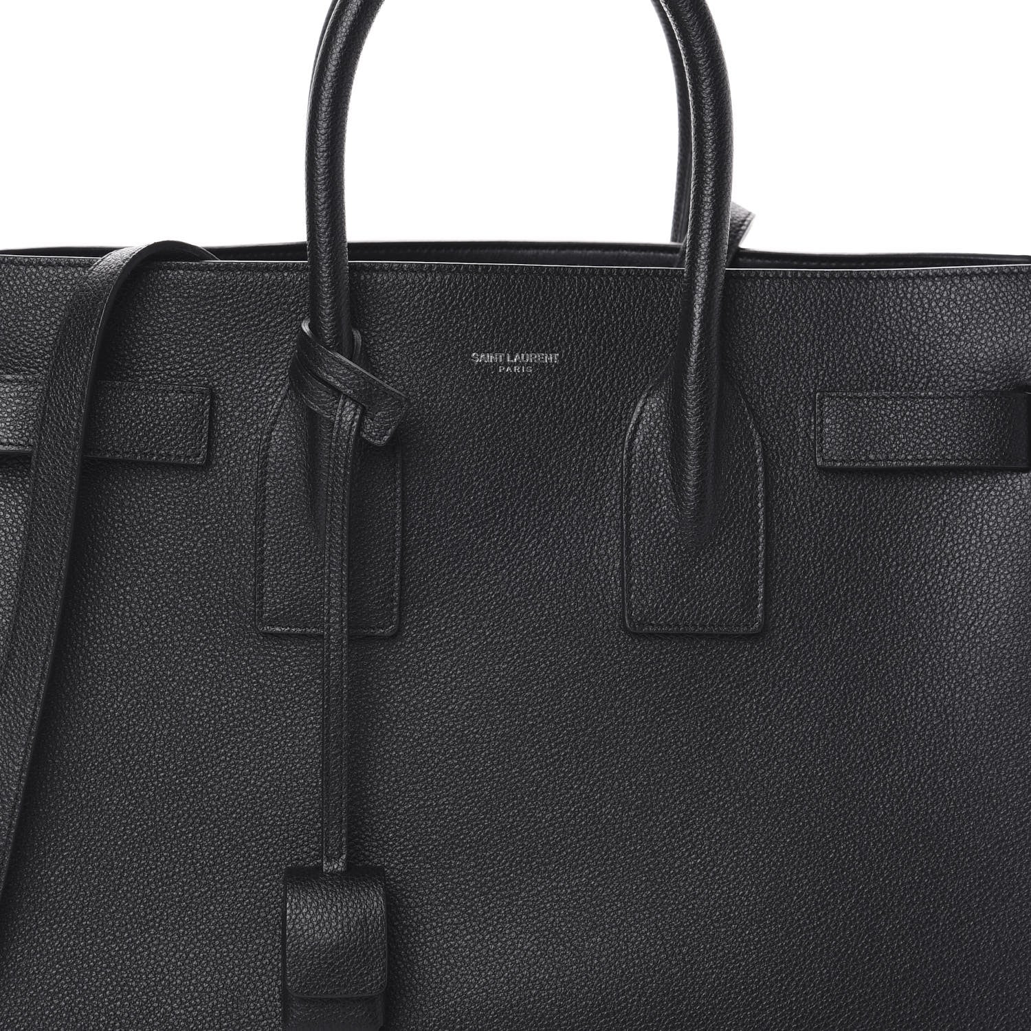 Saint Laurent Grained Calfskin Small Sac De Jour Black 7 of 9