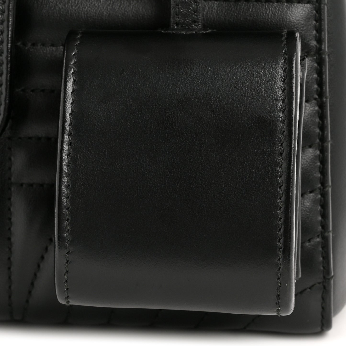 Soft Calfskin Impunture Diagramme Flap Top Handle Bag Black