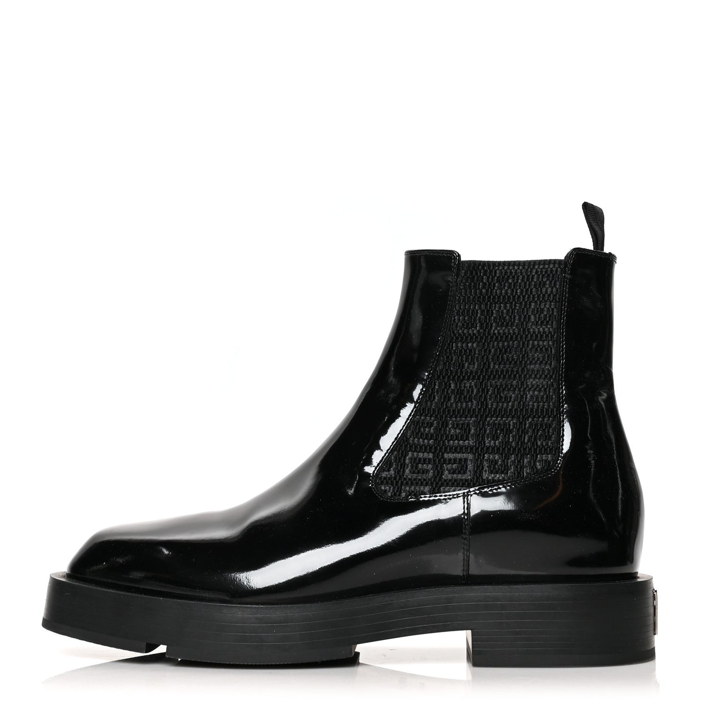 Patent Logo Chelsea Boots 38 Black