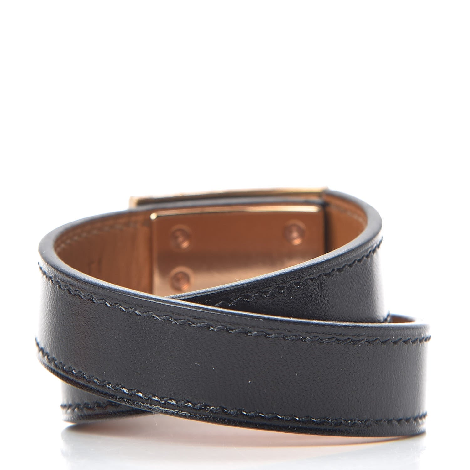 Hermes Box Drag Double Tour Bracelet T1 Black 3 of 7