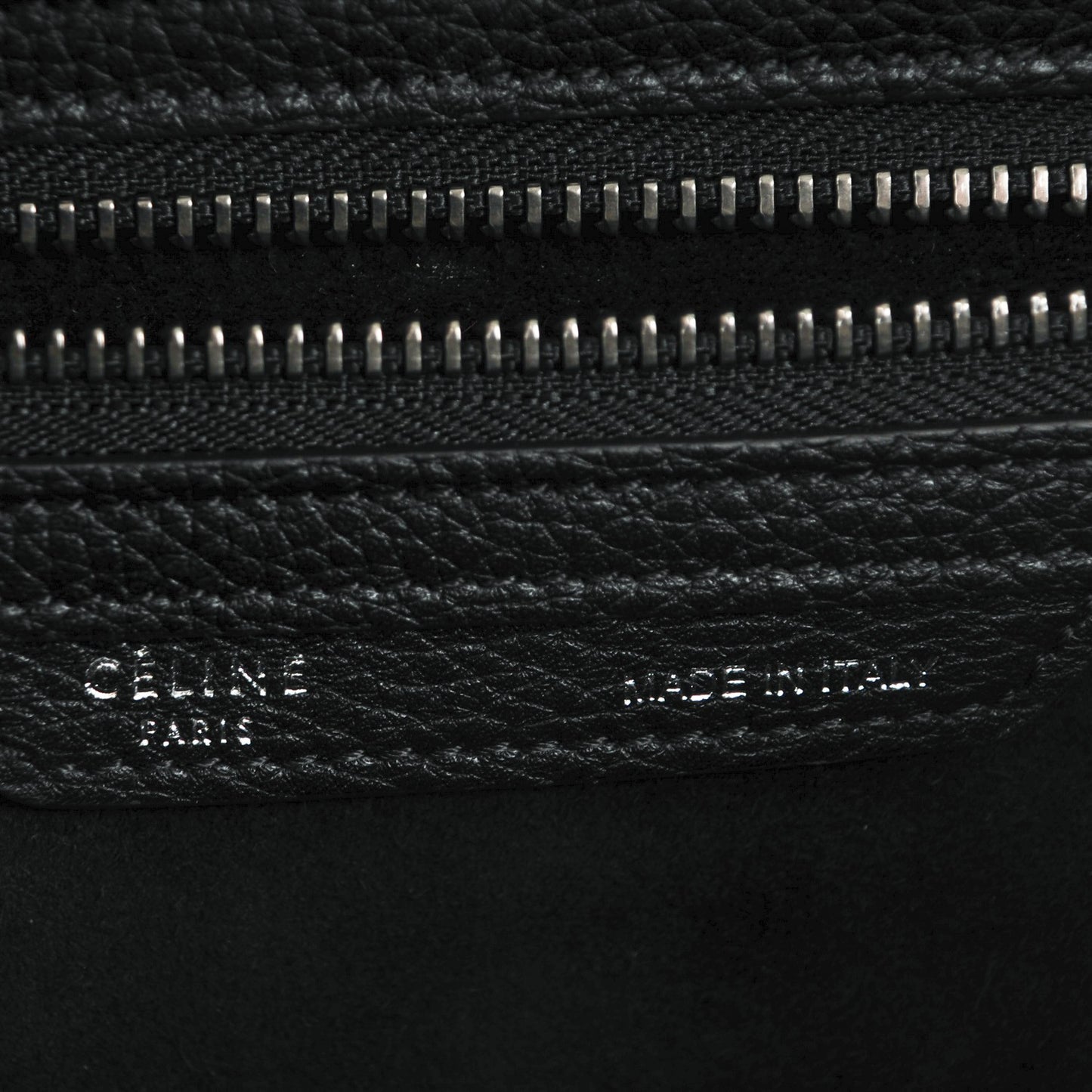 Drummed Calfskin Mini Luggage Black