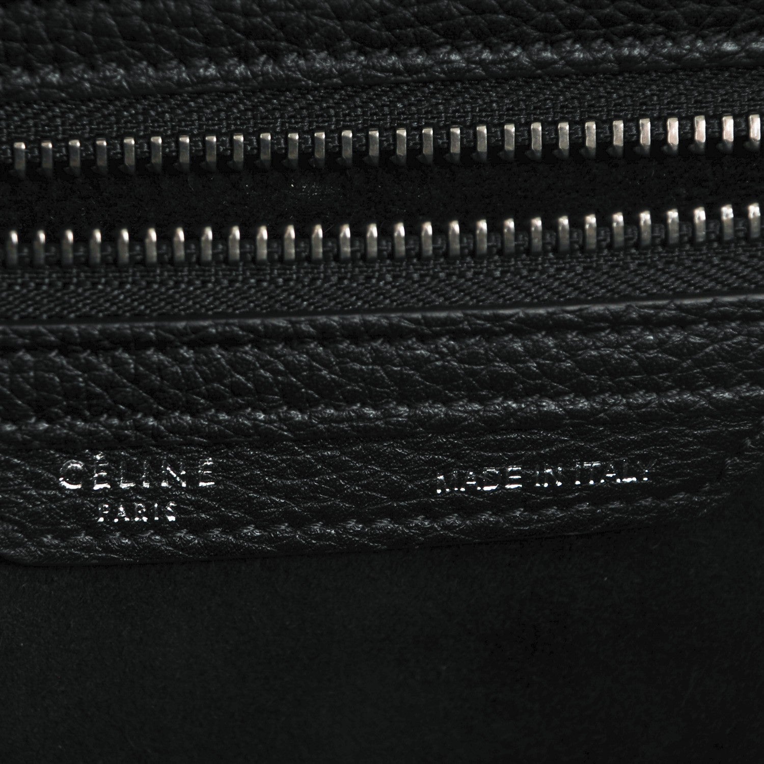 Celine Drummed Calfskin Mini Luggage Black 6 of 8