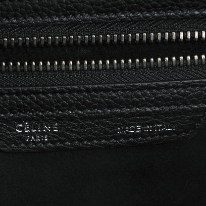 Celine Drummed Calfskin Mini Luggage Black 6 of 8