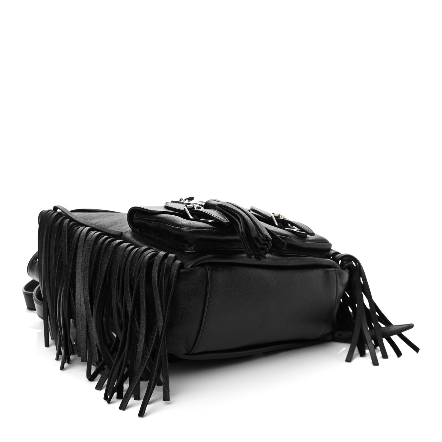 Calfskin Fringe Festival Backpack Black