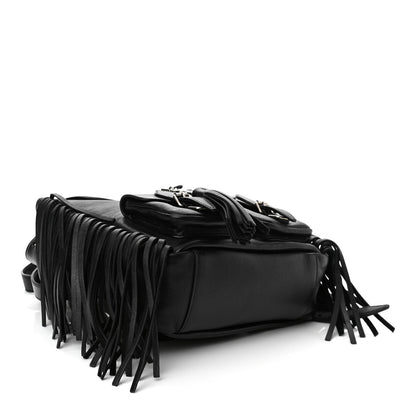 Saint Laurent Calfskin Fringe Festival Backpack Black 4 of 9