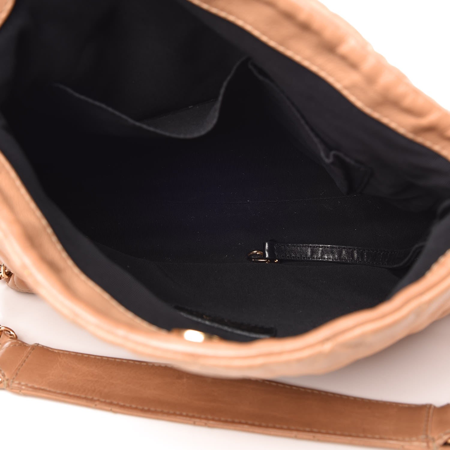 Chanel Calfskin Quilted Medium Chain Me Hobo Beige 5 of 14
