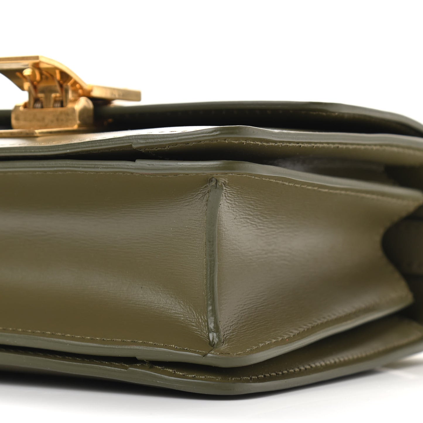 Box Calfskin Small Classic Box Flap Bag Army Green