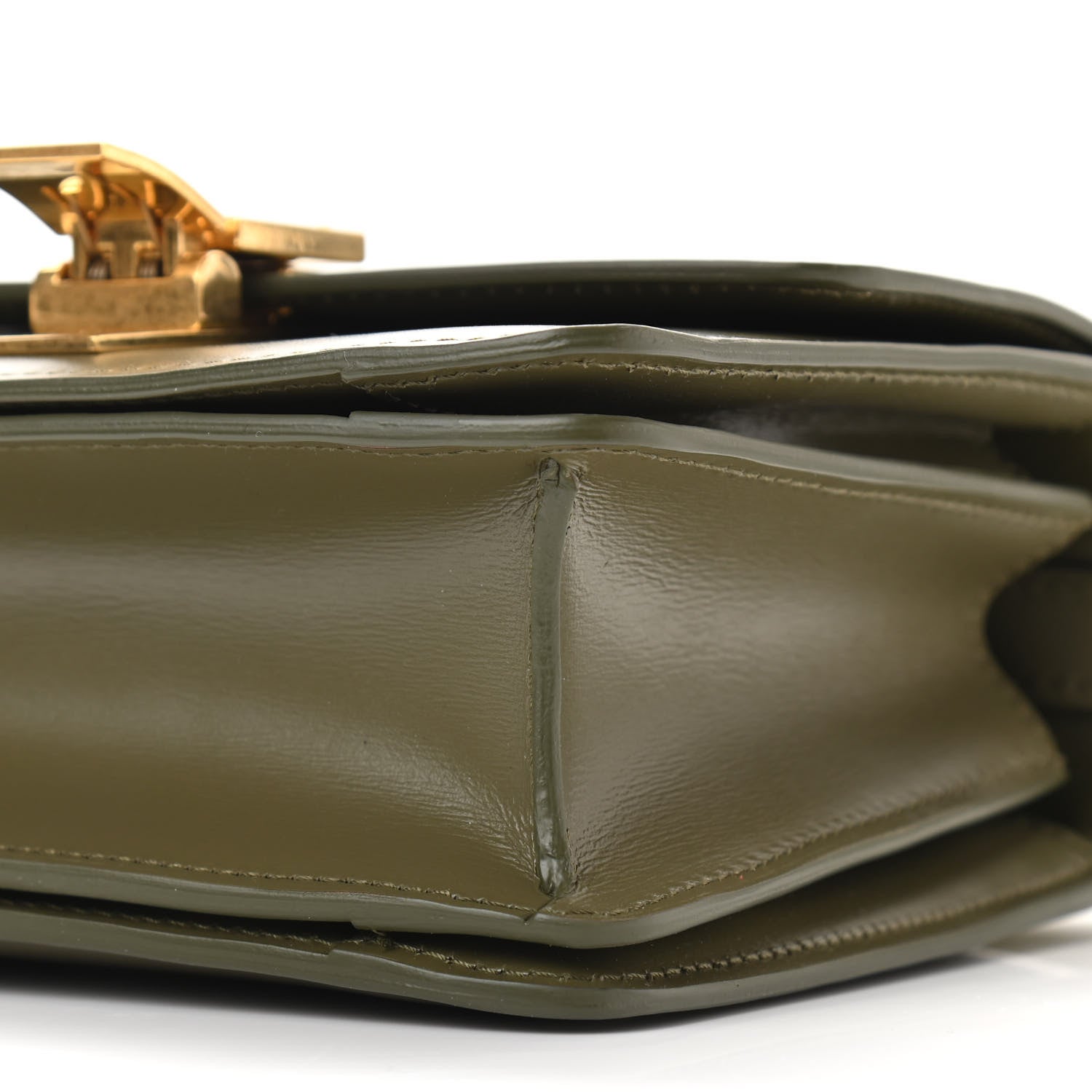Celine Box Calfskin Small Classic Box Flap Bag Army Green 10 of 10