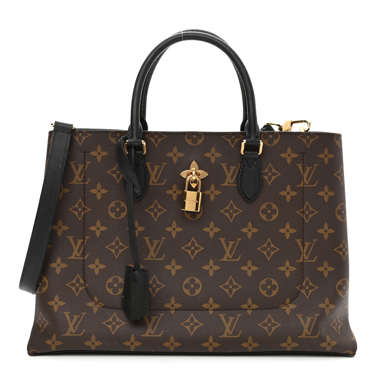 Monogram Flower Tote Black