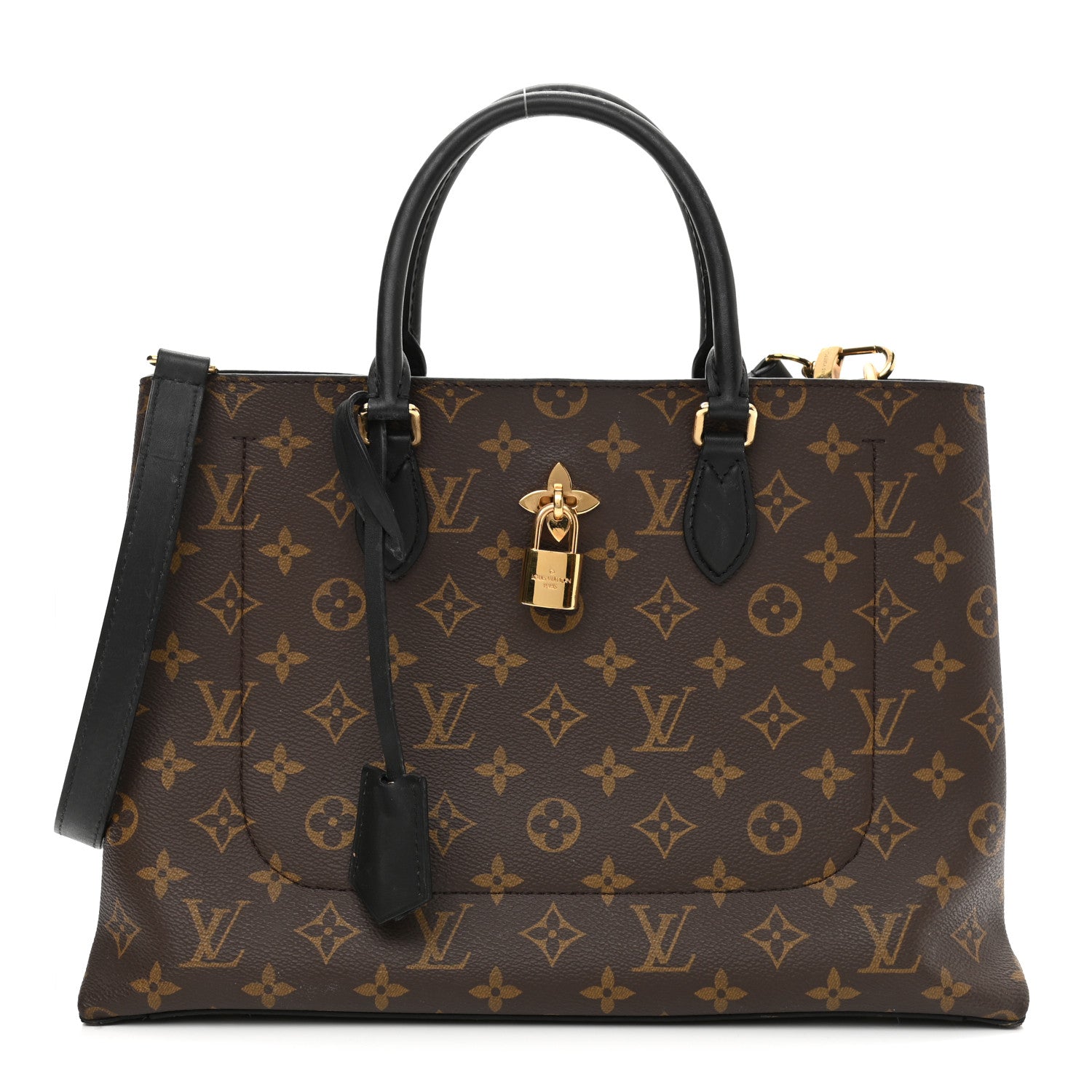 Louis Vuitton Monogram Flower Tote Black 1 of 12