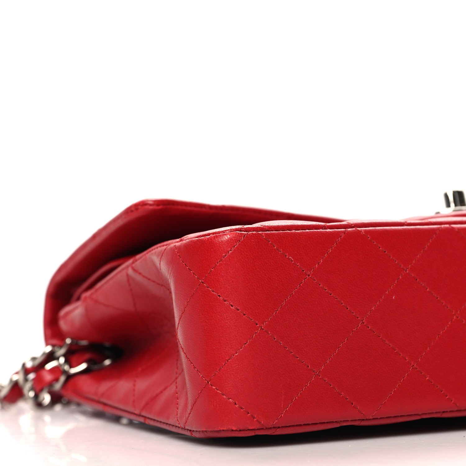 Chanel Lambskin Quilted Medium Double Flap Red 9 of 12