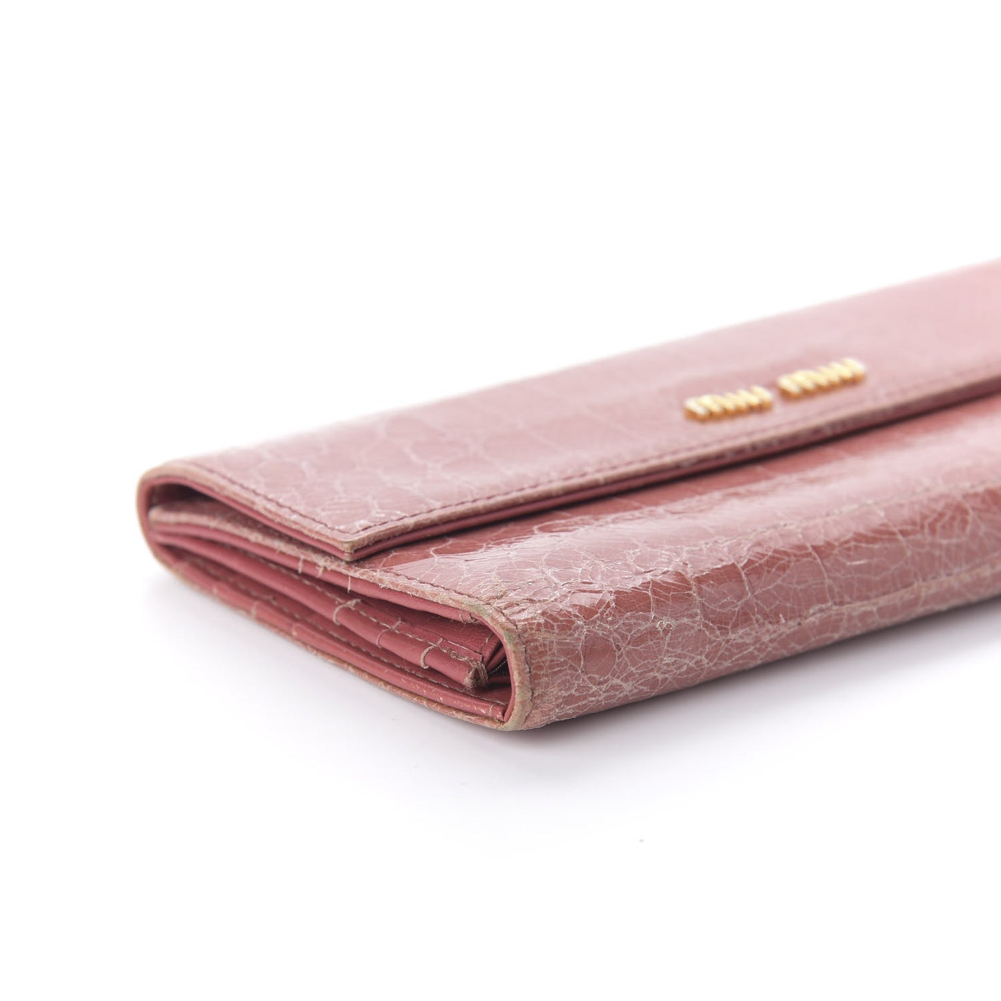 Crocodile Embossed Saint Cocco Lux Continental Flap Wallet Antico