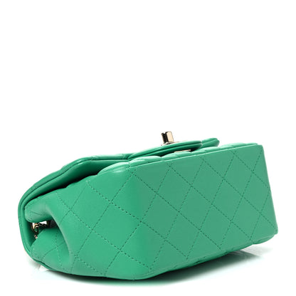 Chanel Lambskin Quilted Mini Square Flap Green 4 of 10