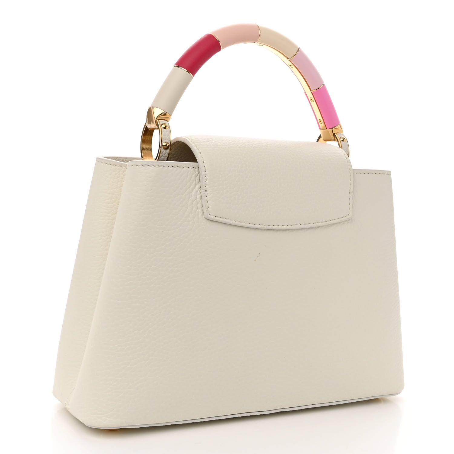 Louis Vuitton Taurillon Lambskin Calfskin Capucines BB Snow White 3 of 9