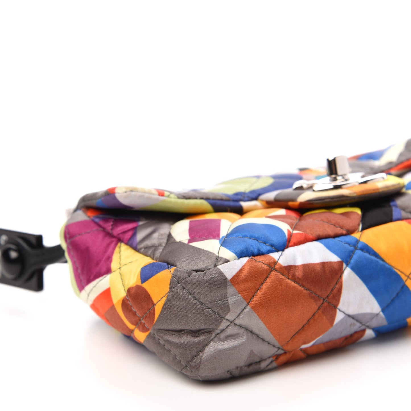 Nylon Printed Mini Coco Color Flap Multicolor