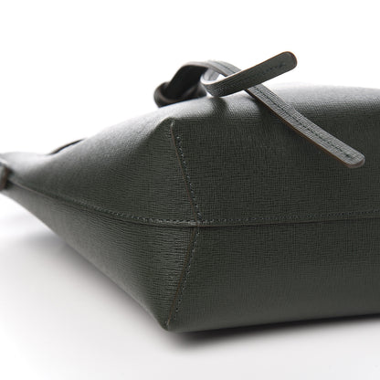 Mansur Gavriel Saffiano Mini Mini Bucket Bag Dark Green 7 of 8