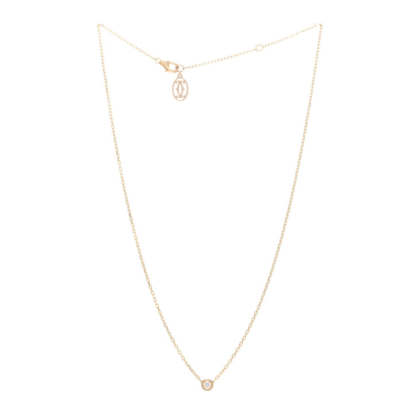 18K Yellow Gold Diamond SM D'Amour Pendant Necklace