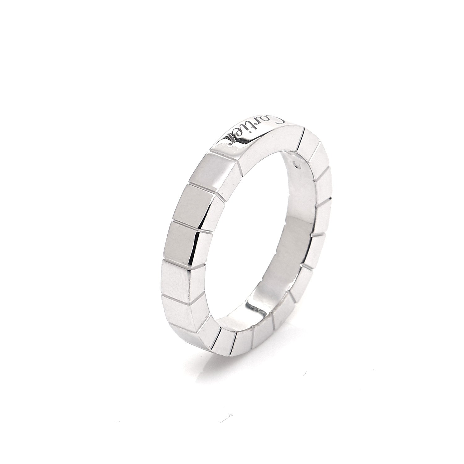 Cartier 18K White Gold Lanieres Ring 48 4.5 5 of 5
