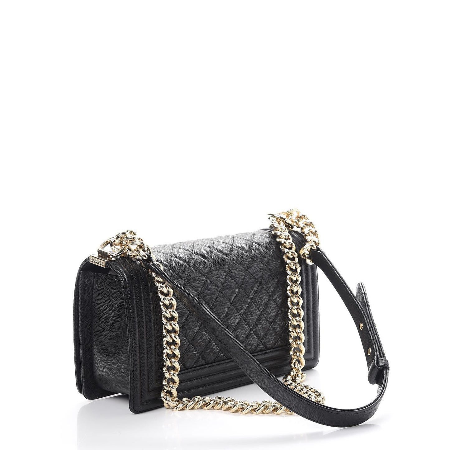Caviar Quilted Medium Boy Flap Black
