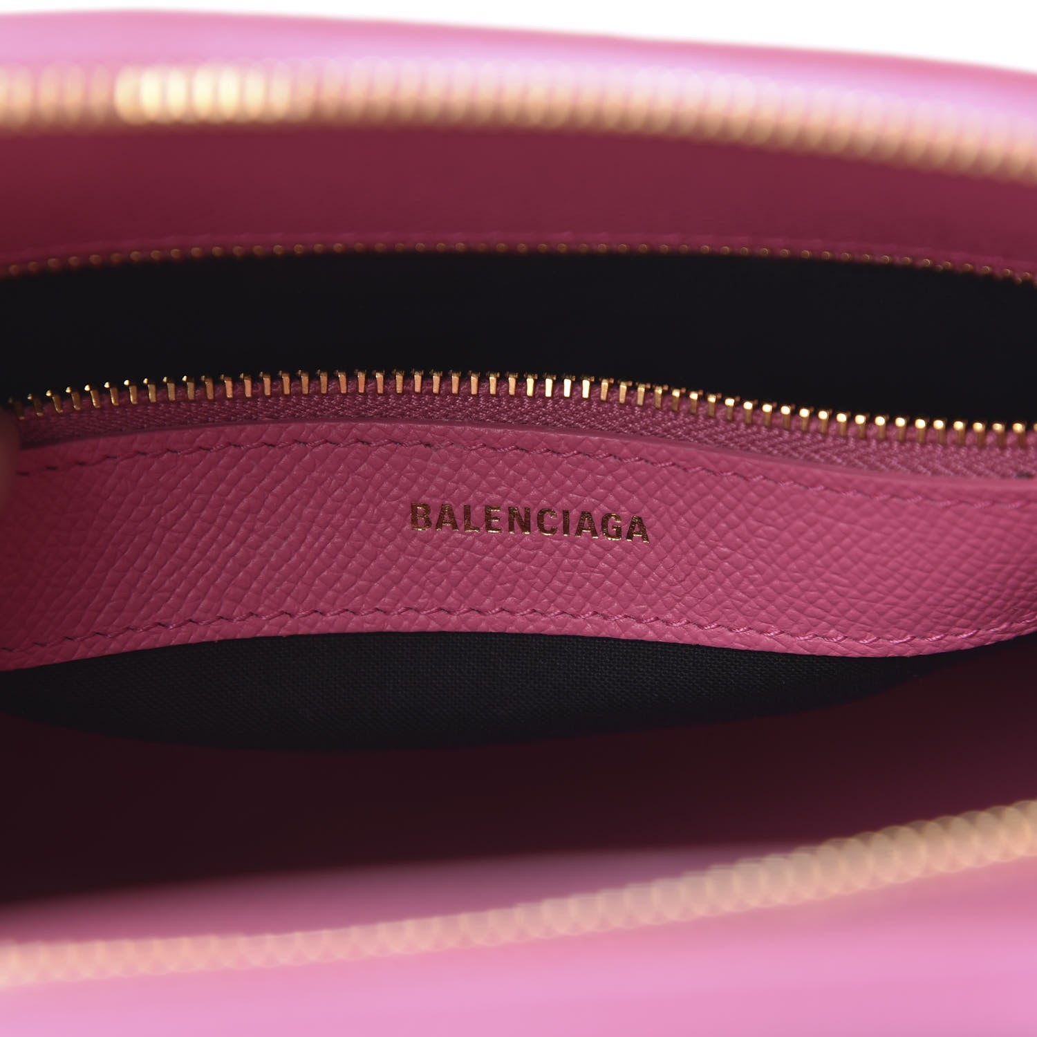 Balenciaga Signature Grained Calfskin S Ville Top Handle Bag Rose Bubblegum Black 6 of 13