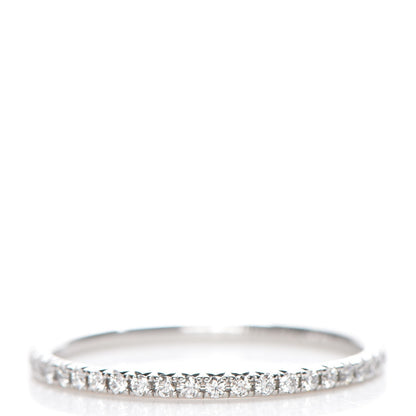 Tiffany 18K White Gold Diamond Metro Ring 7.5 1 of 6