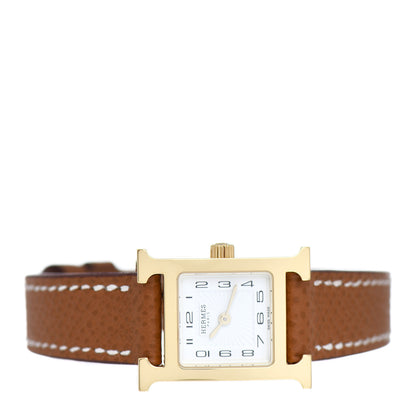 Hermes Stainless Steel Epsom 17.2mm Heure H Hour Quartz Watch Gold 2 of 5