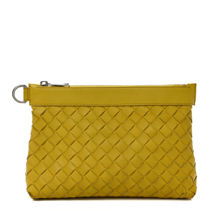 Bottega Veneta Nappa Intrecciato Flat Zip Pouch Buttercup 1 of 8