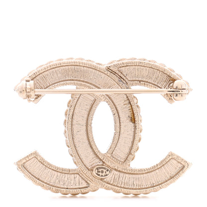 Chanel Pearl Crystal April In Paris CC Brooch Gold 3 of 4