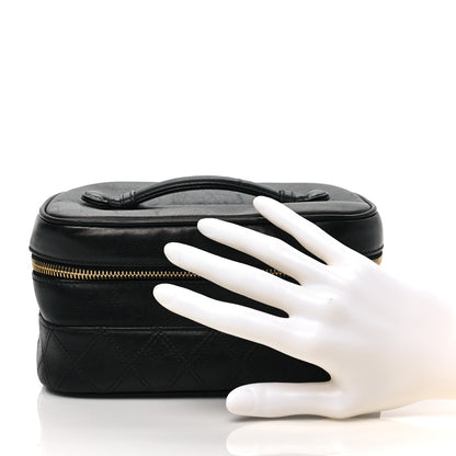 Chanel Lambskin Vanity Cosmetic Case Black 2 of 10