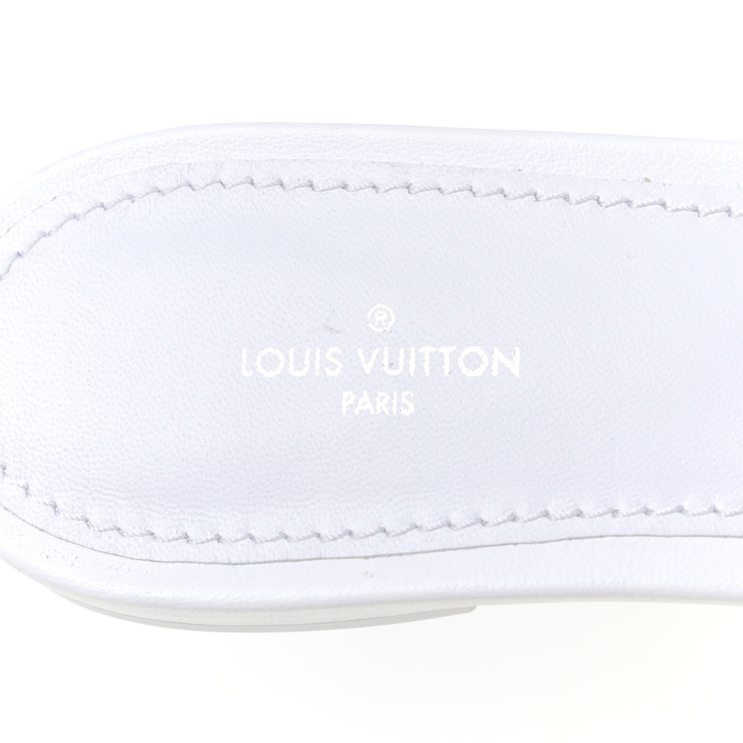 Louis Vuitton Lambskin Embossed Monogram Revival Flat Mules 40 White 20 of 21
