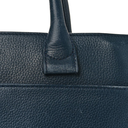 Chanel Grained Calfskin Small Neo Executive Shopper Tote Dark Blue Black 14 of 16