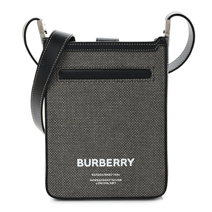 Burberry Canvas Horseferry Print Olympia Crossbody Black 1 of 8