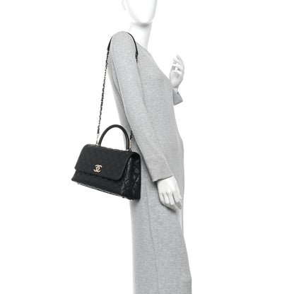 Chanel Caviar Quilted Small Coco Handle Flap Black 2 of 10