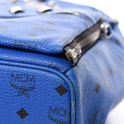 MCM Visetos Medium Studded Dual Stark Backpack Blue 9 of 16