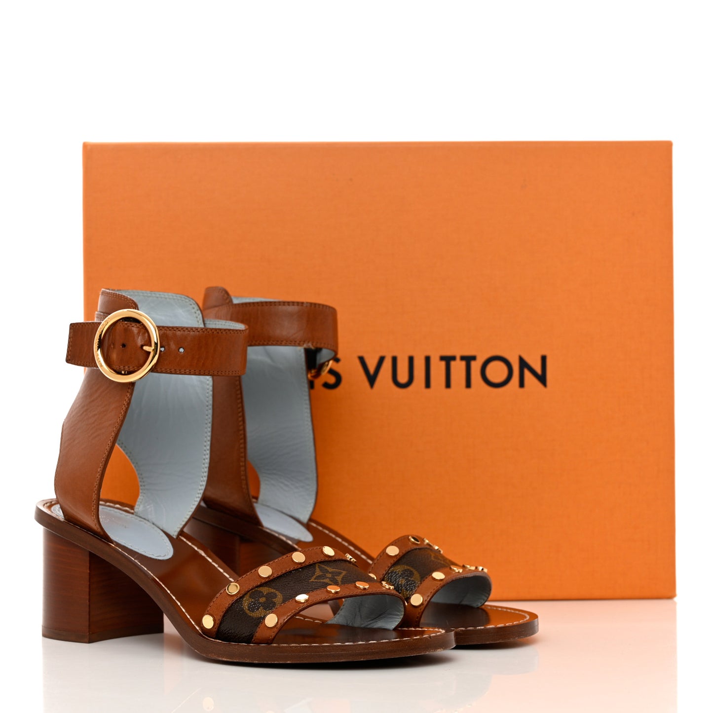 Calfskin Monogram Passenger Sandals 40 Cognac