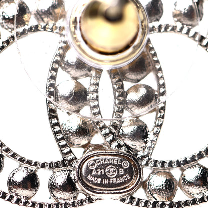 Chanel Pearl CC Earrings Light Gold 4 of 4