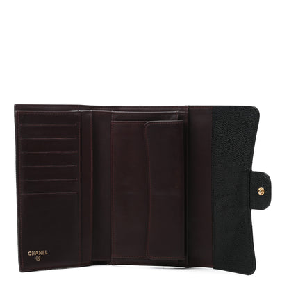 Chanel Caviar Quilted Large Flap Wallet Black 4 of 4