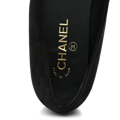 Chanel Suede Heart CC Loafers 40.5 Black 7 of 9