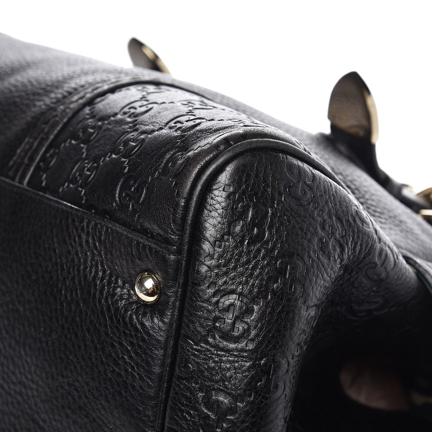 Guccissima Signoria Large Dome Bag Black