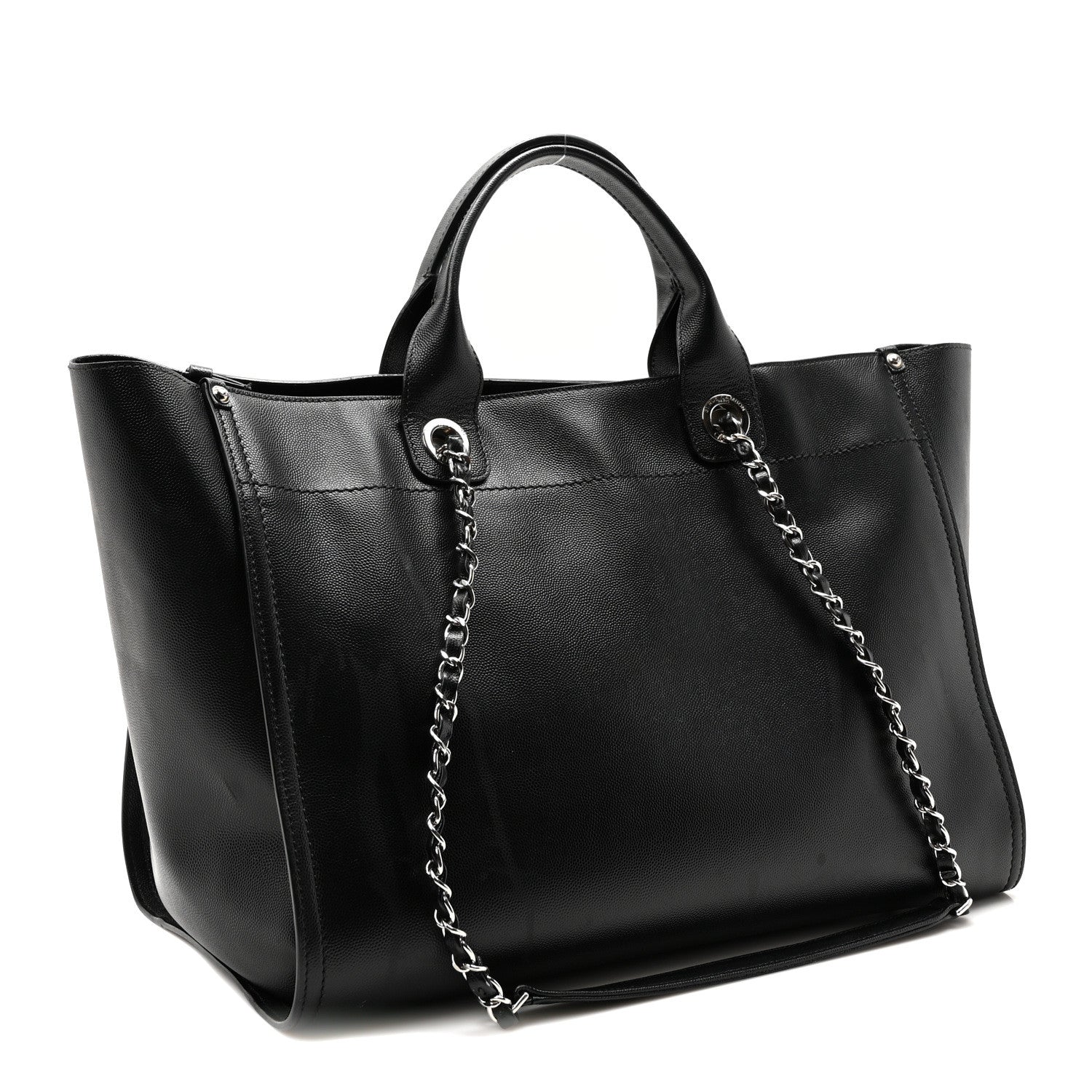 Chanel Caviar Medium Studded Deauville Tote Black 3 of 10