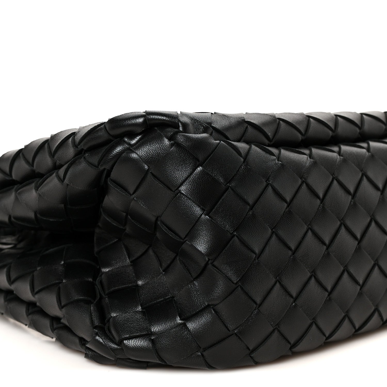 Bottega Veneta Nappa Intrecciato Small Campana Shoulder Bag Black 9 of 10