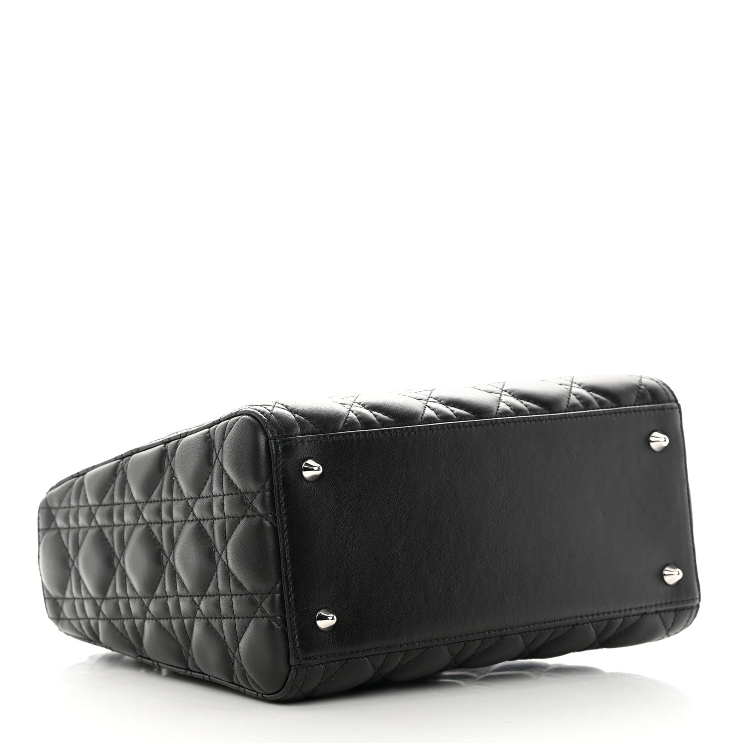 Christian Dior Lambskin Cannage Medium Lady Dior Black 4 of 14